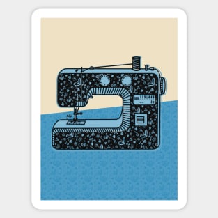 Bold Floral Sewing Machine Sticker